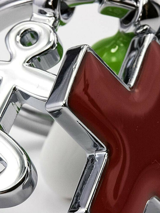 Troika Keychain Get Well Metallic Silver