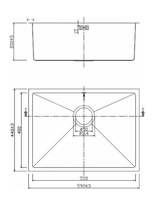 Karag BL 786 Ένθετος Νεροχύτης Inox Σατινέ Μ59xΠ44cm Ασημί