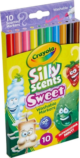Crayola Silly Scents Washable Scented Drawing Markers Set 10pcs