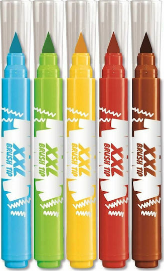 Maped Peps XXL Brush 333999 Μαρκαδόροι Ζωγραφικής 8mm Χονδροί Σετ 5 χρώματα