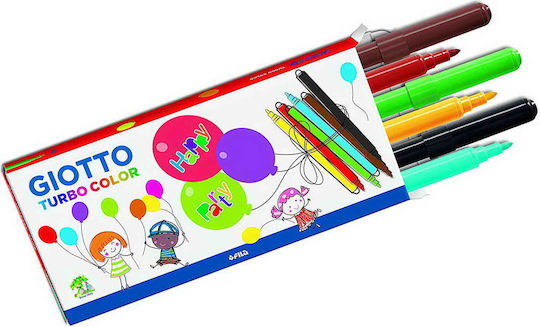 Giotto Turbo Color Party Drawing Markers 2.8mm Thin Set 12pcs