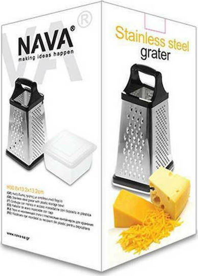 Nava Misty Cheese Grater from Stainless Steel with Container 30.8x13.2x30.8cm
