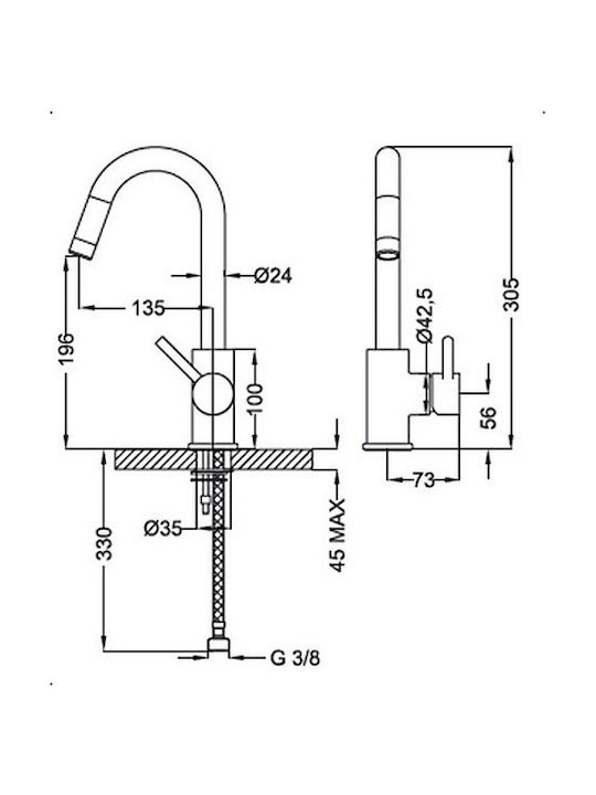 Teorema Jabil Μπαταρία Νιπτήρα Ασημί