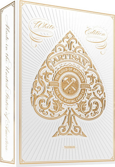 Theory11 Artisan Collectible Playing Cards Laminated for Poker White