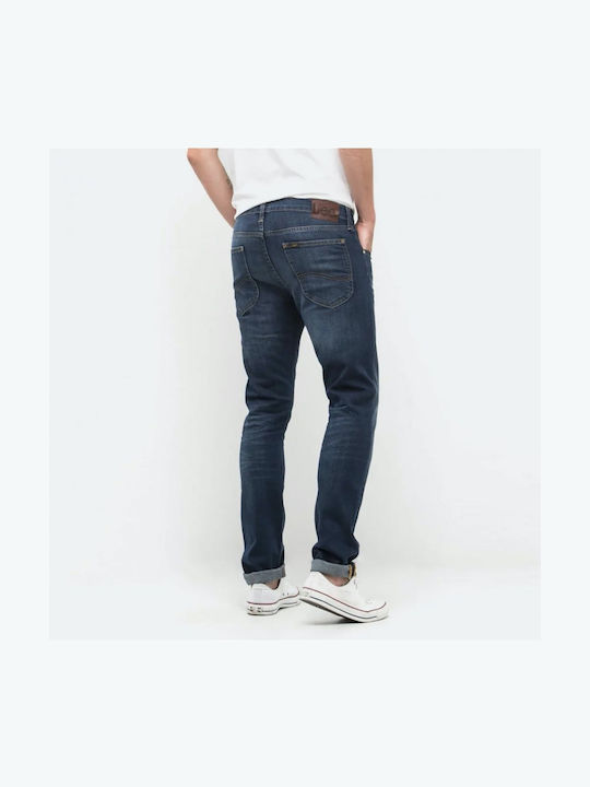 Luke Men's Jeans Pants Elastic with Slim Tapered Fit Blue