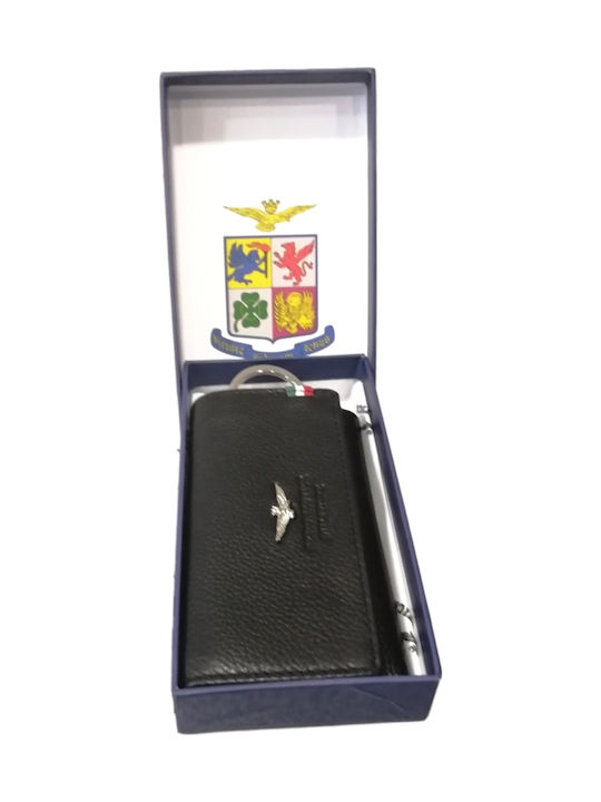 Aeronautica Militare Key Holder Leather Black