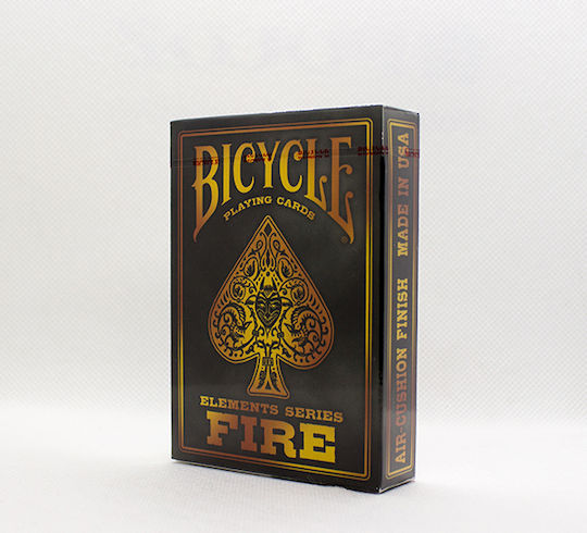 Bicycle Elements Fire Playing Cards Laminated Red