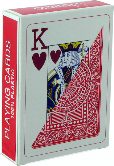 Modiano Texas Poker 2 Jumbo Playing Cards Plastic for Poker Red