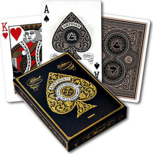 Theory11 Artisan Collectible Playing Cards Plastic for Poker Black