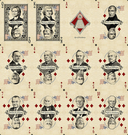 Bicycle U.S Presidents Spielkarten Rot