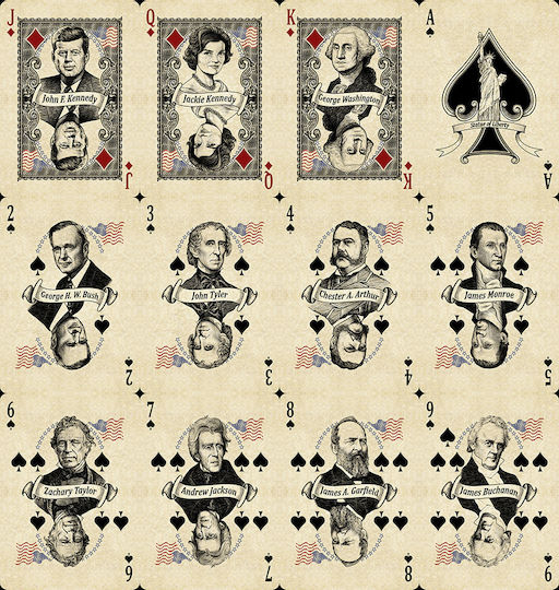 Bicycle U.S Presidents Spielkarten Rot