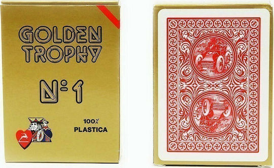 Modiano Poker Golden Trophy Τράπουλα Πλαστική για Poker Μπλε