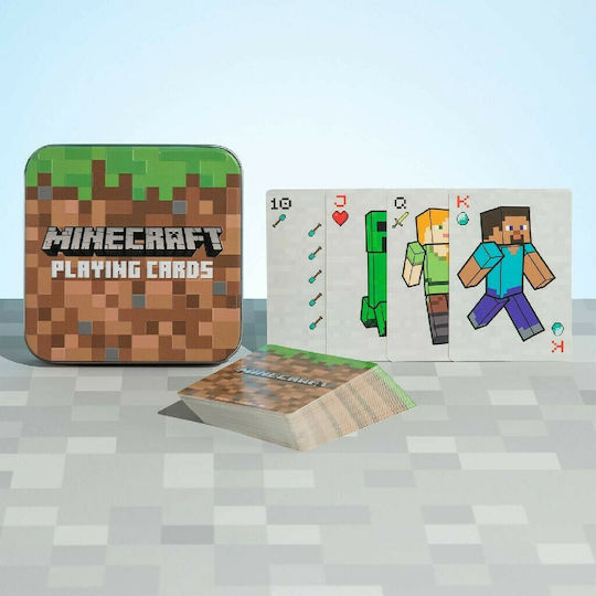 Paladone Minecraft Set Collectible Playing Cards 2pcs Laminated In Metal Box