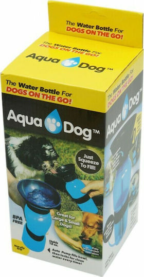 Doglemi Πλαστικό Μπουκάλι Νερού για Σκύλο & Γάτα 500ml 15cm σε Μπλε Χρώμα