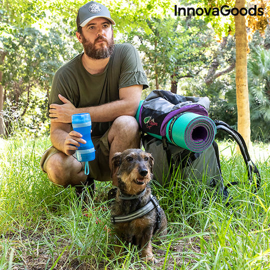 InnovaGoods Pettap Bottle Silicone Water for Dog & Cat 300ml in Light Blue Color