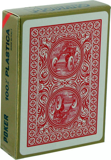 Modiano Poker Golden Trophy Τράπουλα Πλαστική για Poker Κόκκινη