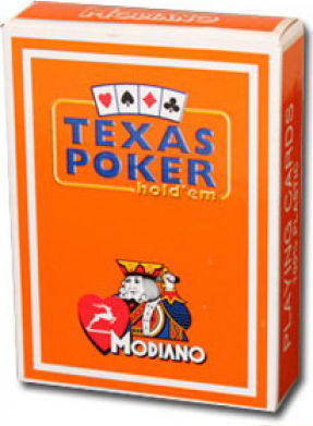 Modiano Texas Poker 2 Jumbo Playing Cards Plastic for Poker Orange