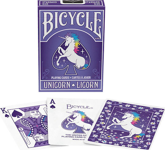 Bicycle Unicorn Collectible Playing Cards Laminated Purple
