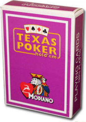 Modiano Texas Poker 2 Jumbo Playing Cards Plastic for Poker Purple