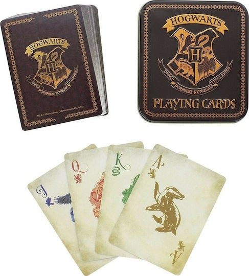 Paladone Hogwarts Συλλεκτική Τράπουλα Harry Potter Χάρτινη για Poker σε Μεταλλικό Κουτί
