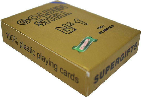 Modiano Golden Shell Plastic Card Deck Red