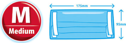 MEGA Surgical Masks Disposable Type I Medium Protective Mask Non-Reusable Type I Surgical Medium I 50pcs
