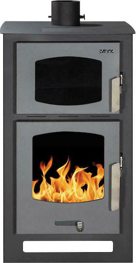 Syrios Vitina 2018 Steel Wood Stove with Oven 14.5kW Black