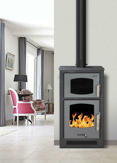 Syrios Vitina 2018 Steel Wood Stove with Oven 14.5kW Black