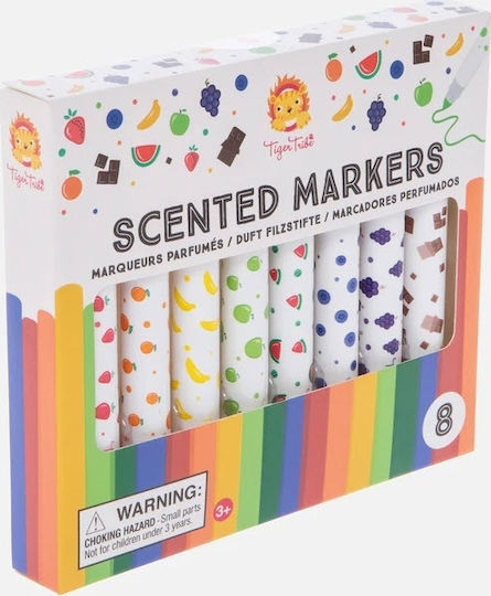 Tiger Tribe Scented Markers Μαρκαδόροι Ζωγραφικής Αρωματικοί Σετ 8 χρώματα