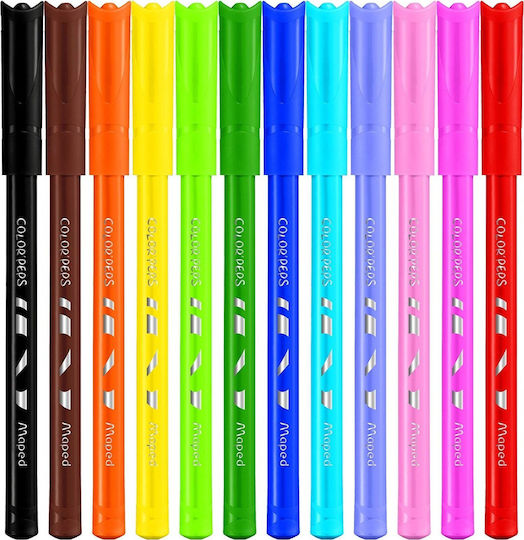 Maped Color'Peps Ocean Pulse Washable Drawing Markers 2mm Thin Set 12pcs