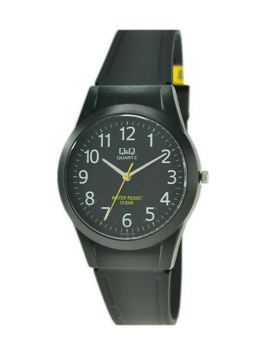 Q&Q Men's Watch 38mm Battery with Black Rubber Strap