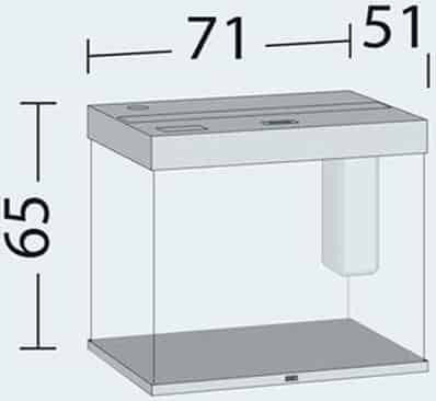 Juwel Lido Fish Aquarium Capacity 200lt with Lighting Heater Circulator Filter 71x51x51cm Black