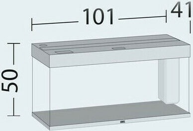 Juwel Juwel Aquarien mit Kapazität 180lt mit Beleuchtung Heizgerät Zirkulator Filter 101x41x50cm Weiß