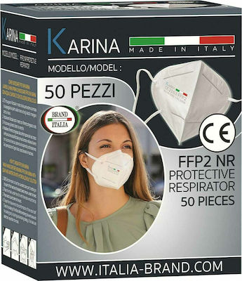Brand Italia Karina L4 4ply NR Μάσκα Προστασίας FFP2 σε Γκρι χρώμα 50τμχ