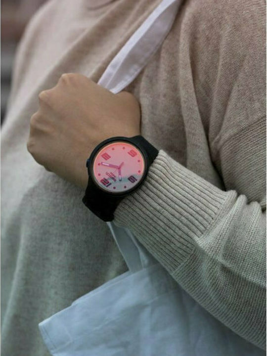 Swatch Big Bold Ρολόι Solar με Καουτσούκ Λουράκι