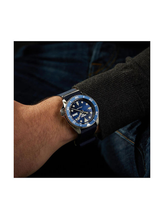 Seiko Seiko 5 Sports Ρολόι Αυτόματο με Υφασμάτινο Λουράκι Seiko Seiko 5 Sports Ρολόι Αυτόματο με Υφασμάτινο Λουράκι