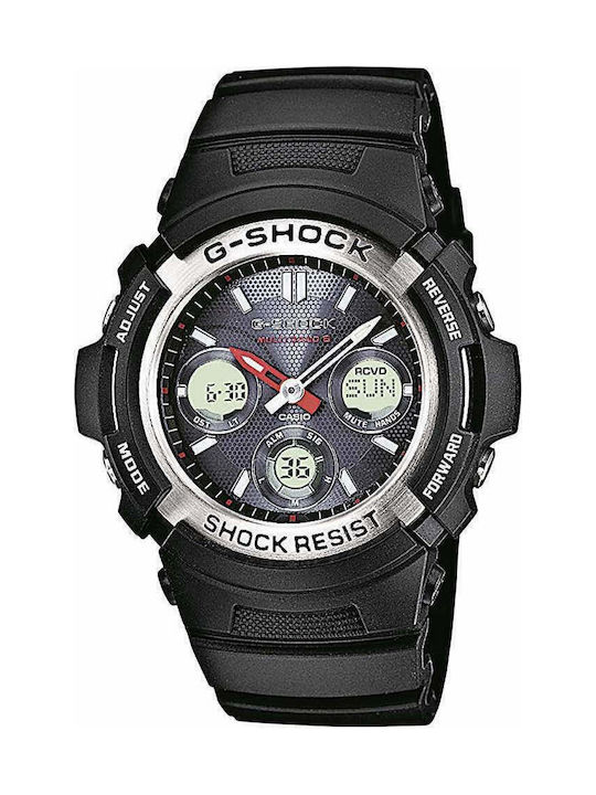 Casio G-Shock Ρολόι Χρονογράφος Μπαταρίας με Μαύρο Καουτσούκ Λουράκι