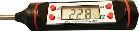 Digital Cooking Thermometer with Probe -50°C / +300°C Black