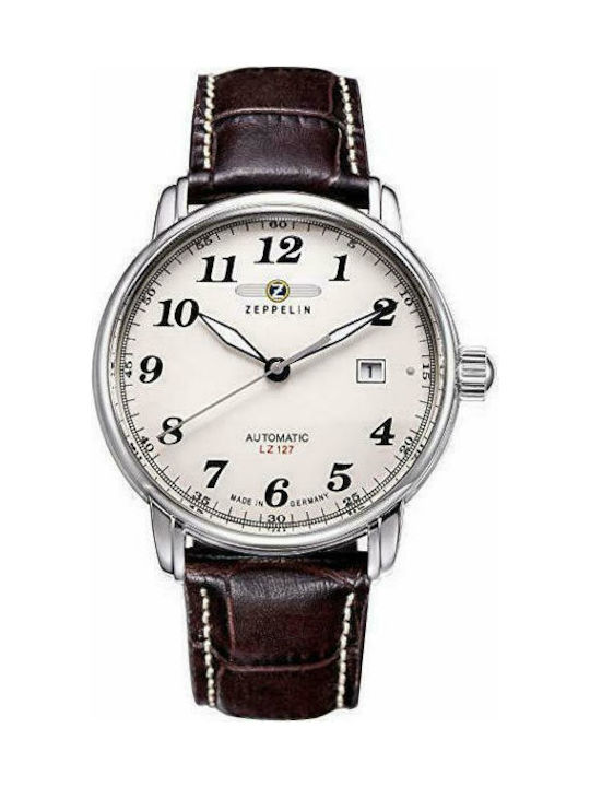 Zeppelin Watch Automatic with Brown Leather Strap