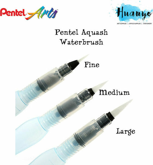 Pentel Aqua Brush Round Paint Brush Πινέλο με Θήκη Νερού Fine