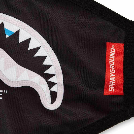 Sprayground Bite Me Shark Защитна Тъканна Черна Маска 1 Брой