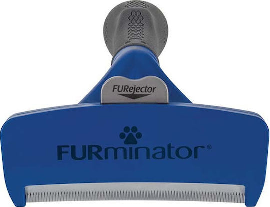 FURminator Undercoat Tool Comb Large for Long-Haired Dogs with Razor for Hair Removal Black