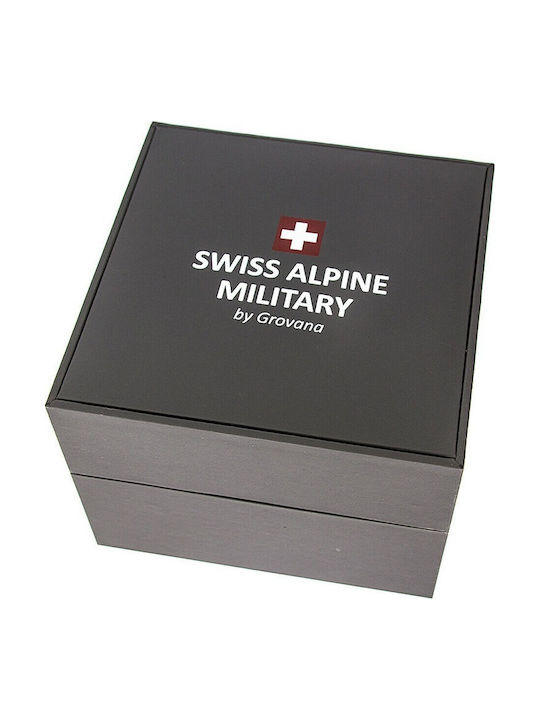 Swiss Alpine Military by Grovana Ceas Bărbătesc 45mm Cronograf Baterie cu Argintie Brățară Metalică