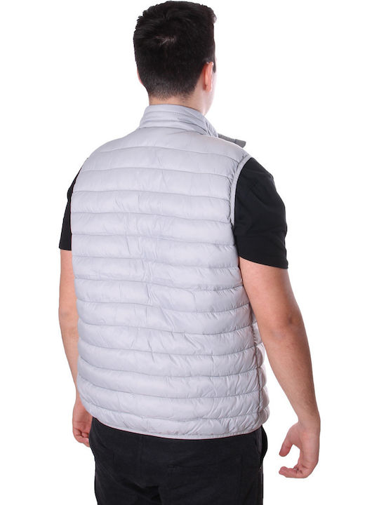 Sleeveless Jacket Puffer Silver Ice