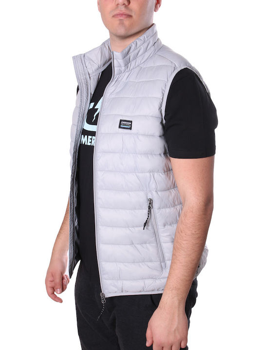 Sleeveless Jacket Puffer Silver Ice