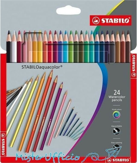 Stabilo Aquacolor Ξυλομπογιές Σετ 24 χρώματα
