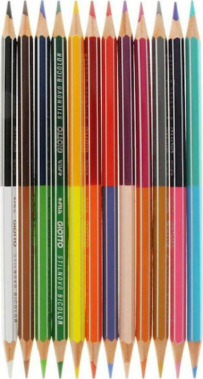Giotto Stilnovo Bicolor Farbstift-Set Doppel 24 Farben 12Stück Packung von 1 Verpackungen