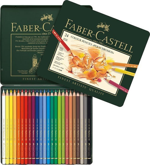Faber-Castell Polychromos Ξυλομπογιές Σετ 24 χρώματα