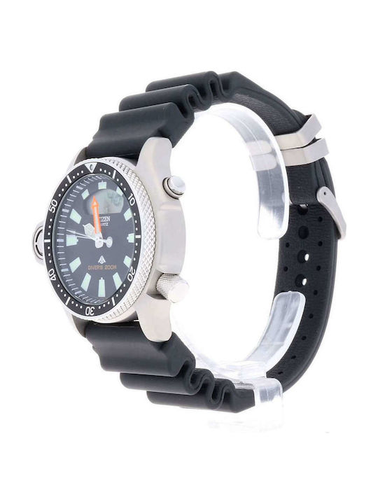Citizen Promaster Aqualand Ανδρικό Ρολόι 48mm Μπαταρίας με Μαύρο Καουτσούκ Λουράκι