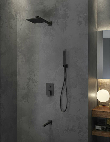 Karag Delos für Dusche 3 Ausgänge Black Matt